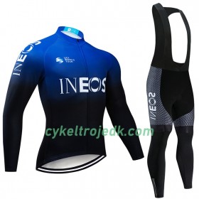 Cykeltøj Langærmet + Bib Cykelbukser 2019 TEAM INEOS N002
